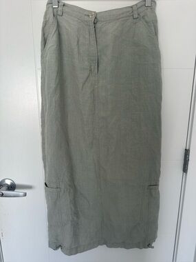 Vintage 100% Linen Maxi Skirt by Sandwich